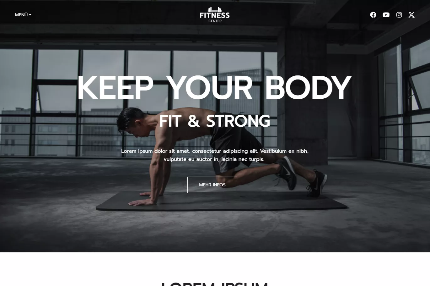 Fitness Website Template